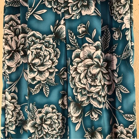 Floral Blue Women's Pants - Picture 3 of 16